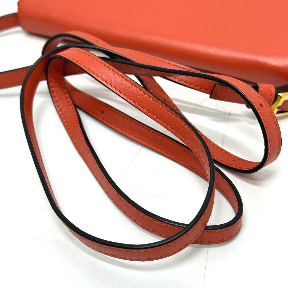 LOEWE Anagram Heel Bag, Crossbody/Shoulder Bag, Leather, Women's, Orange