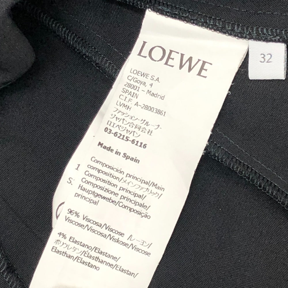 LOEWE S359Y09XG5 Trapeze Short Dress, Sleeveless, Knee-Length, with Pockets, Rayon, Black, Women's