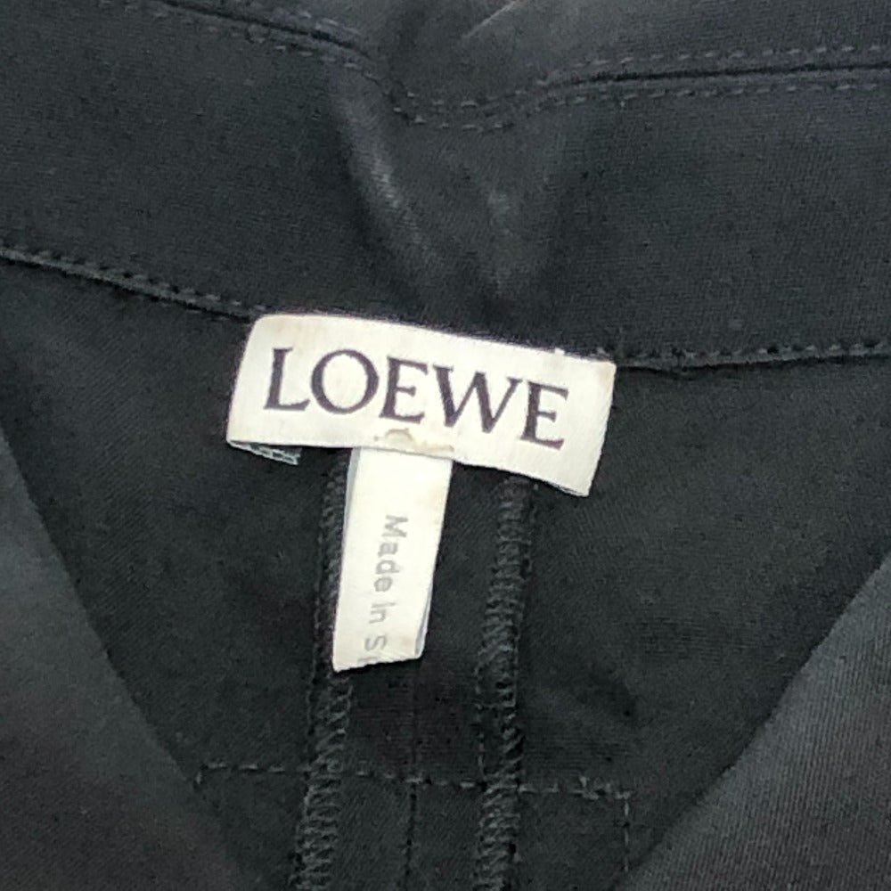 LOEWE S359Y09XG5 Trapeze Short Dress, Sleeveless, Knee-Length, with Pockets, Rayon, Black, Women's