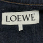 LOEWE S359Y50X77 ワークウエア デニムジャケット アパレル ロゴ レザーポケット ジャケット コットンデニム レディース ブルー