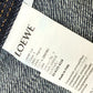 LOEWE S359Y50X77 ワークウエア デニムジャケット アパレル ロゴ レザーポケット ジャケット コットンデニム レディース ブルー