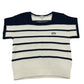 LOEWE S359Y55K79 Anagram Stripes Knit short-sleeved sleeveless apparel sweater cotton White/Navy Used