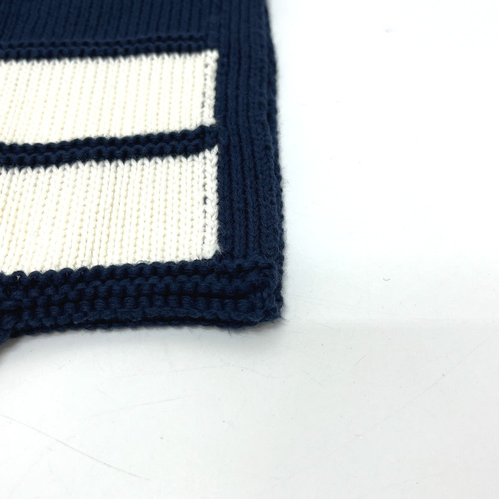 LOEWE S359Y55K79 Anagram Stripes Knit short-sleeved sleeveless apparel sweater cotton White/Navy Used