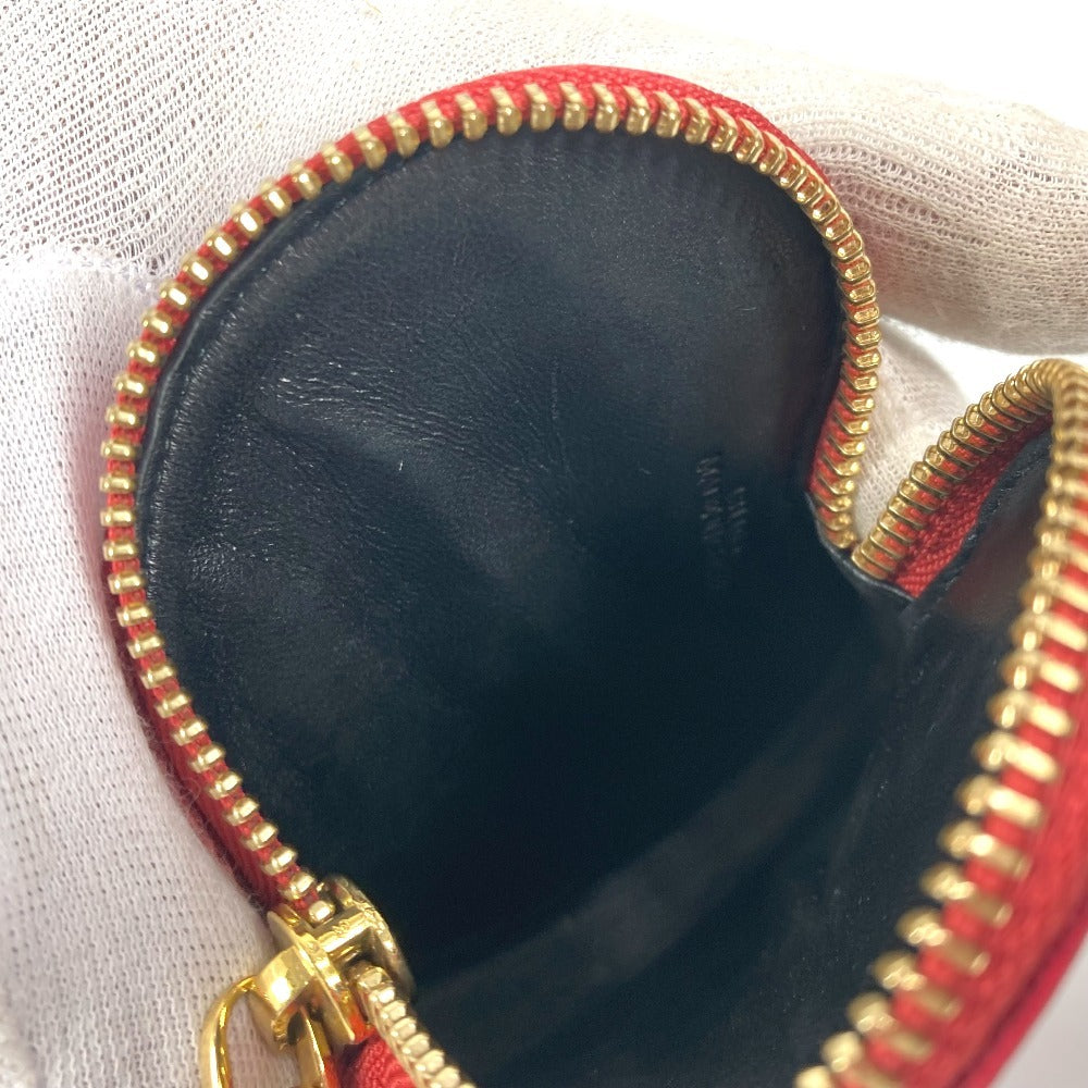 LOEWE アナグラムロゴ ハート 財布 小銭入れ コインケース レザー レディース レッド