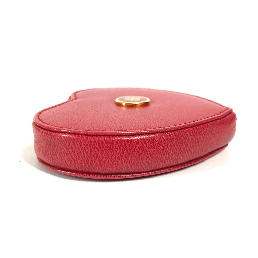 LOEWE アナグラムロゴ ハート 財布 小銭入れ コインケース レザー レディース レッド