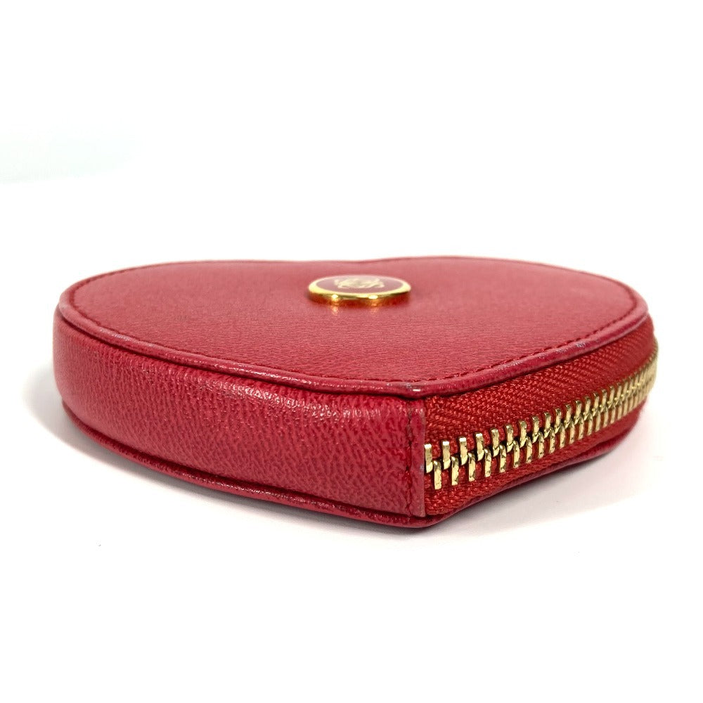 LOEWE アナグラムロゴ ハート 財布 小銭入れ コインケース レザー レディース レッド
