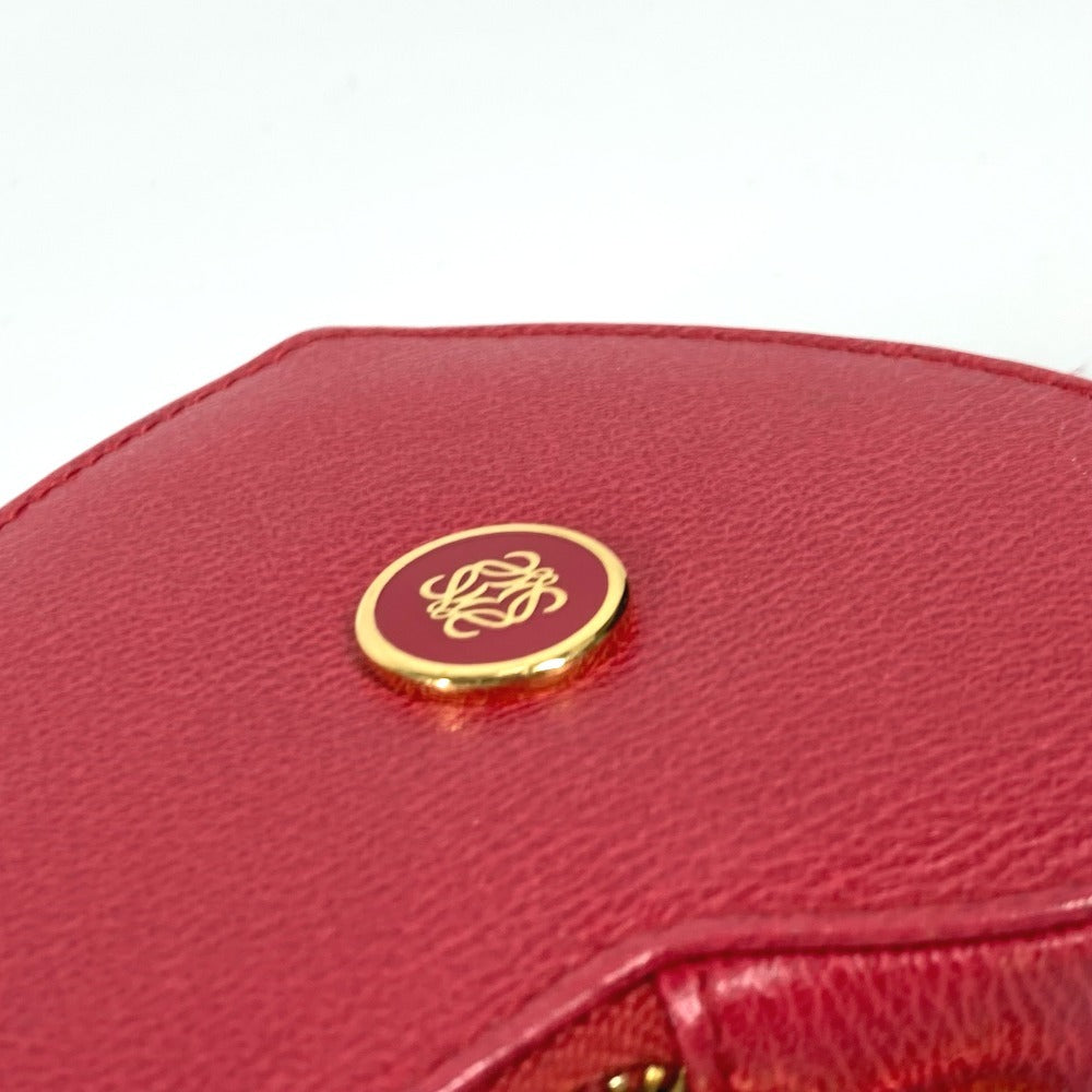 LOEWE アナグラムロゴ ハート 財布 小銭入れ コインケース レザー レディース レッド