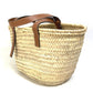 LOEWE A223S92X01 Anagram Shoulder Bag, Medium Basket Bag, Straw Tote Bag, Women's, Orange