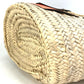 LOEWE A223S92X01 Anagram Shoulder Bag, Medium Basket Bag, Straw Tote Bag, Women's, Orange