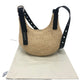 LOEWE APNCPHHX02 Punch Hole Hobo Mini Straw bag Shoulder Bag Raffia Natural / Black Beige Used