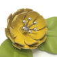 LOEWE 2026 Spring/Summer Flower Pin Brooch Accessories fashion accessories Brooch Leather Green/yellow Used