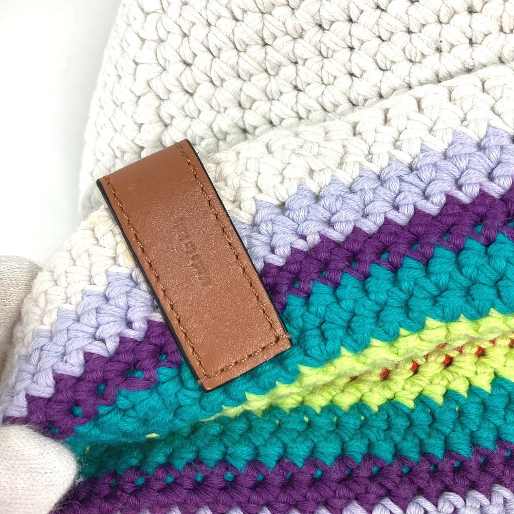 LOEWE ニット レインボー ロゴ ハット帽 帽子 バケットハット ボブハット ハット コットン レディース マルチカラー