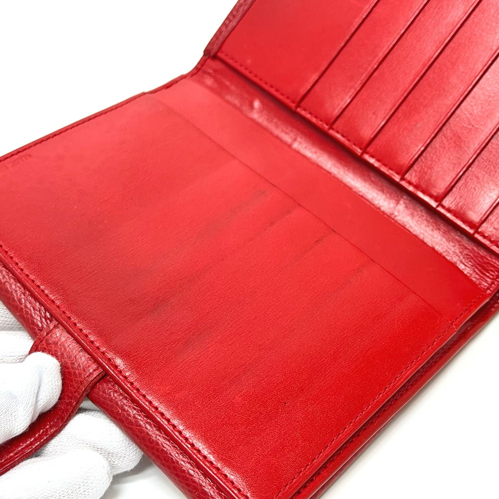 LOEWE Anagram Wallet, Compact Wallet, Bifold Wallet, Leather, Women's, Red