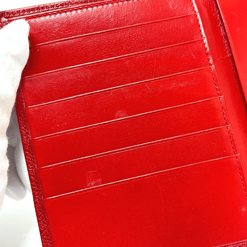 LOEWE Anagram Wallet, Compact Wallet, Bifold Wallet, Leather, Women's, Red
