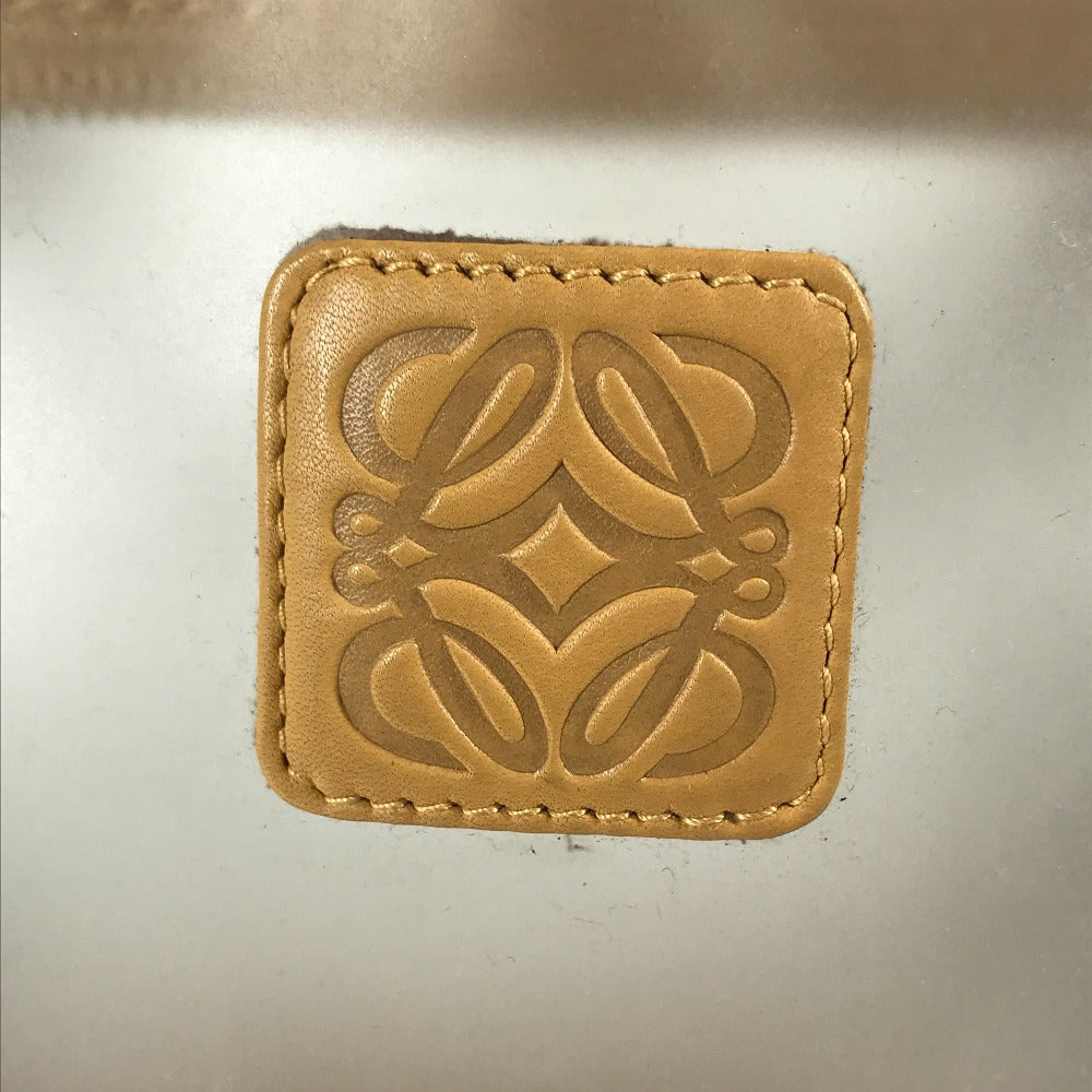 LOEWE 160周年限定 ミニボストンバッグ カバン アマソナ ロゴ ハンドバッグ ビニール/レザー レディース ベージュ
