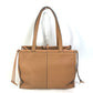 LOEWE ショルダーバッグ 肩掛け クッショントート ミディアム アナグラム トートバッグ レザー レディース キャメル ブラウン