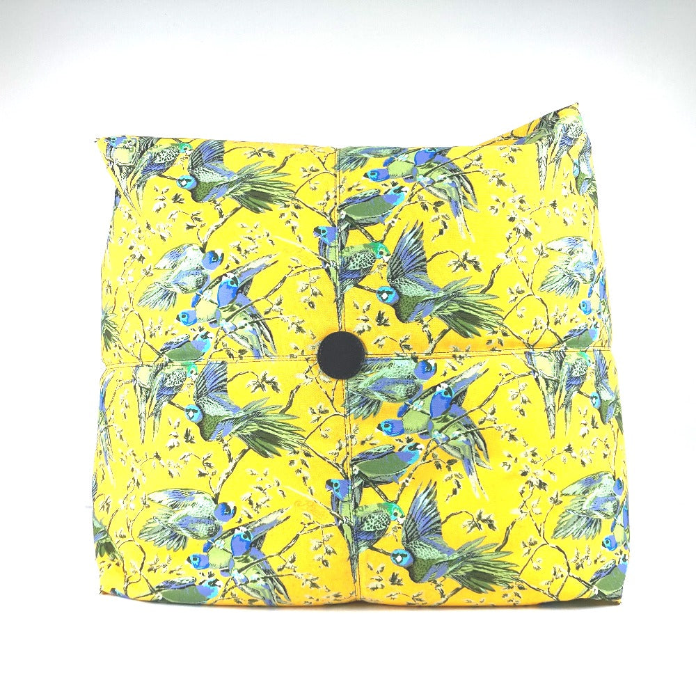 LOEWE Paula's Ibiza パウラズ イビサ 鳥 総柄 非売品 室内装飾 ビック BIG ピロー 枕 インテリア ノベルティ クッション キャンバス ユニセックス イエロー