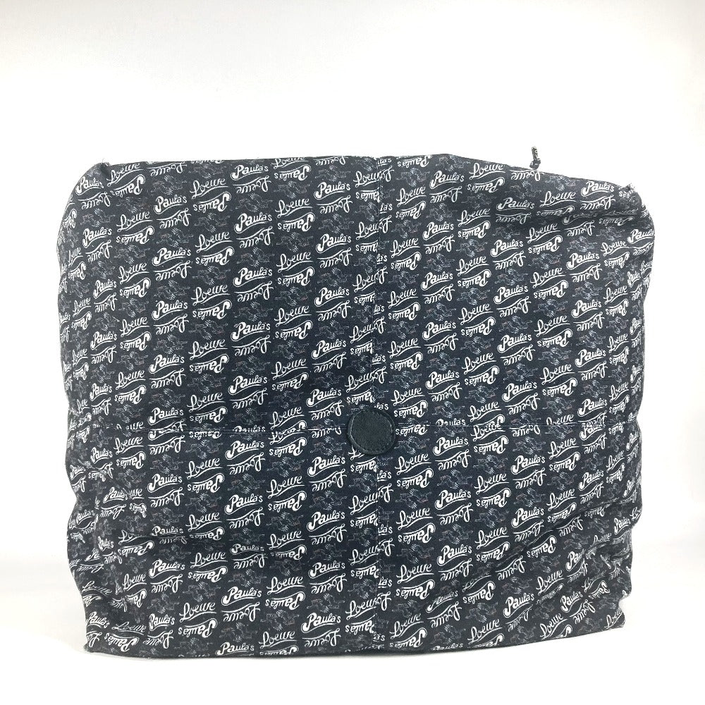 LOEWE Paula's Ibiza パウラズ イビザ ロゴ ピロー 枕 インテリア ビッグ クッション キャンバス ユニセックス ネイビー - brandshop-reference