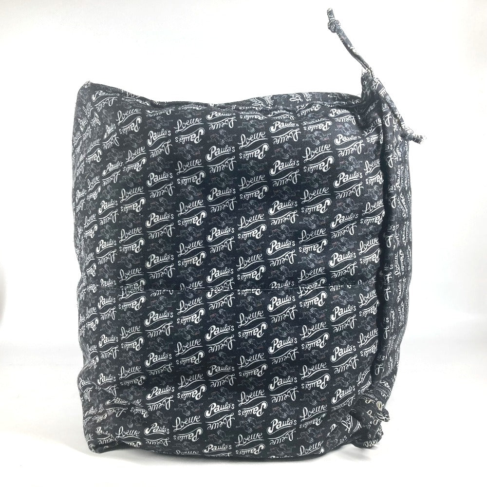 LOEWE Paula's Ibiza パウラズ イビザ ロゴ ピロー 枕 インテリア ビッグ クッション キャンバス ユニセックス ネイビー - brandshop-reference