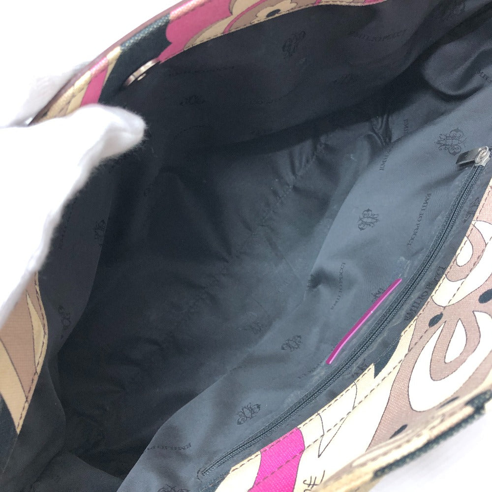 Emilio Pucci プッチ柄 カバン 肩掛け ショルダーバッグ ハンドバッグ トートバッグ キャンバス/レザー レディース マルチカラー