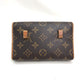 LOUIS VUITTON M51855 Monogram Florentine Pochette, a women's bag, pouch, or waist bag in brown Monogram canvas.