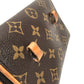 LOUIS VUITTON M51855 Monogram Florentine Pochette, a women's bag, pouch, or waist bag in brown Monogram canvas.