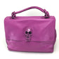 THOMAS WYLDE Men's and Women's Handbag, Shoulder Bag, Leather, Unisex, Pink/Purple
