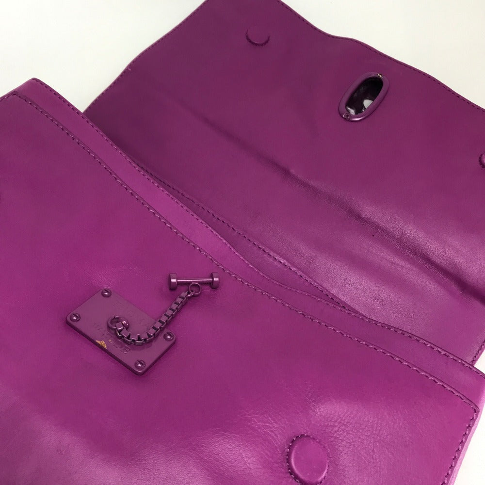 THOMAS WYLDE Men's and Women's Handbag, Shoulder Bag, Leather, Unisex, Pink/Purple