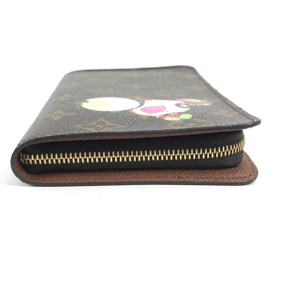 LOUIS VUITTON M61729 Monogram Panda Takashi Murakami Porte Monne Zip Long Wallet Round Zipper Monogram Canvas Women's Brown