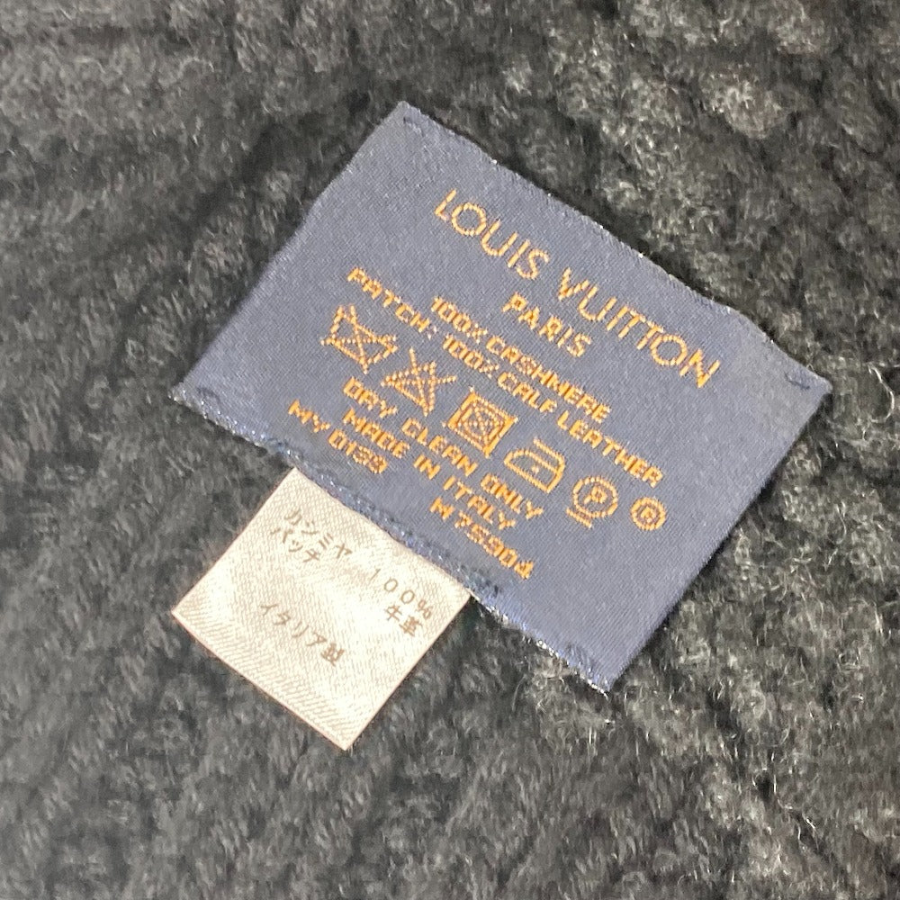 LOUIS VUITTON M75904 ダミエ バイカラー エシャルプ ヘルシンキ タイガアーティクルズ デ ボヤジェ レザータグ マフラー カシミヤ メンズ ブラック - brandshop-reference