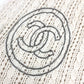 CHANEL チェーン ココマーク ニット ケーブルニット 防寒具 ファッション小物 マフラー カシミヤ レディース ホワイト