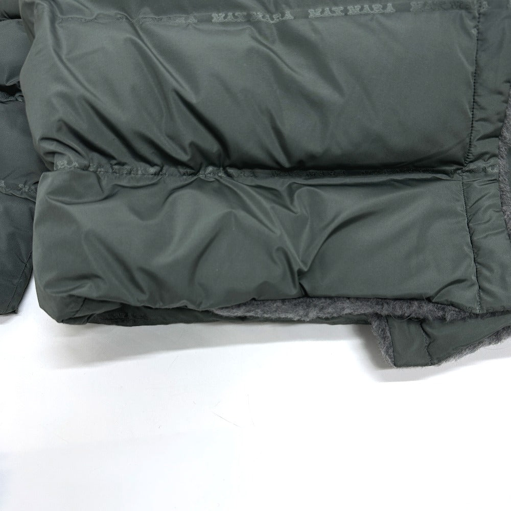 MAX MARA 149603266 Women's FRISIA Teddy Long Coat with QR Code, Fur and Down, Polyester, Dark Gray