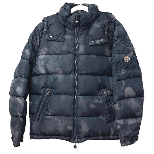 MONCLER 53214 カモフラージュ MAYA(マヤ) フード付き アウター ダウンジャケット ダウン メンズ グレー系