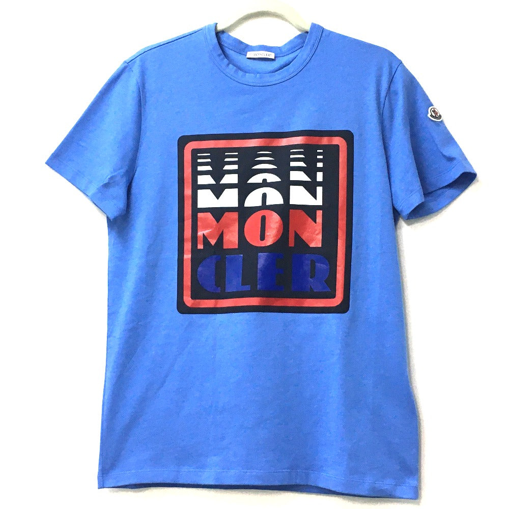 MONCLER 0918C710108390T 日本未入荷カラー マグリア アパレル プリント 半袖Ｔシャツ コットン レディース ライトブルー