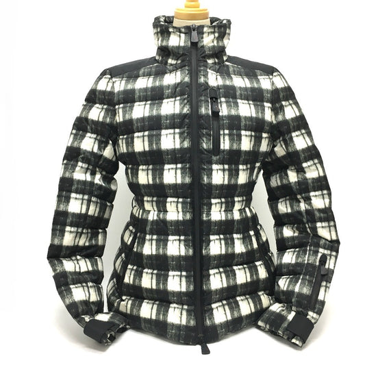 MONCLER 4684925 ファー SELUNE トリコロール ダウンジャケット ダウン レディース ホワイト×グリーン系