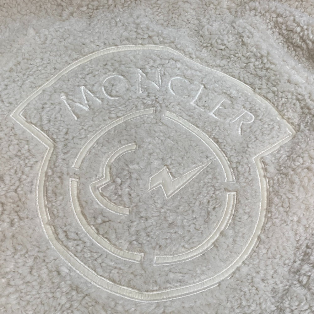 MONCLER 長袖 7 Moncler Frgmt Hiroshi Fujiwara コレクション オフホワイト ロゴ ジップアップ ボア アパレル アウター ジャケット ポリエステル メンズ ホワイト