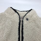 MONCLER 長袖 7 Moncler Frgmt Hiroshi Fujiwara コレクション オフホワイト ロゴ ジップアップ ボア アパレル アウター ジャケット ポリエステル メンズ ホワイト