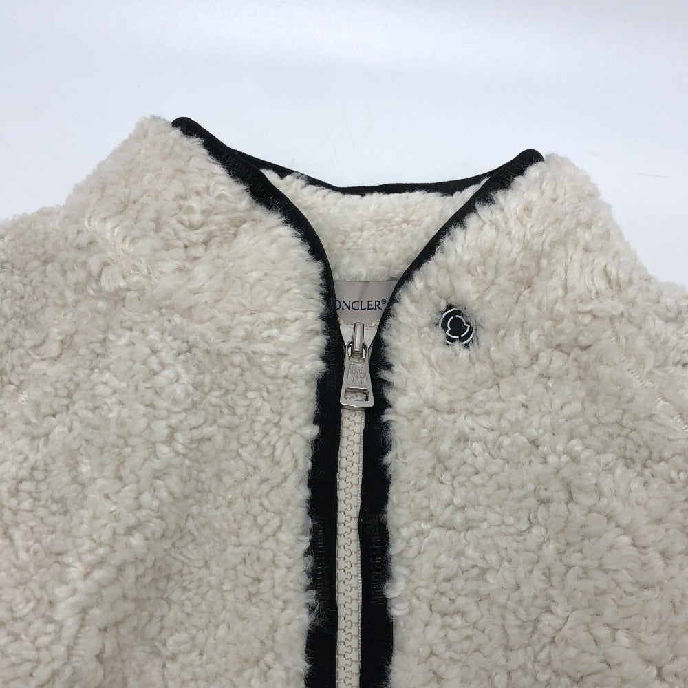 MONCLER 長袖 7 Moncler Frgmt Hiroshi Fujiwara コレクション オフホワイト ロゴ ジップアップ ボア アパレル アウター ジャケット ポリエステル メンズ ホワイト