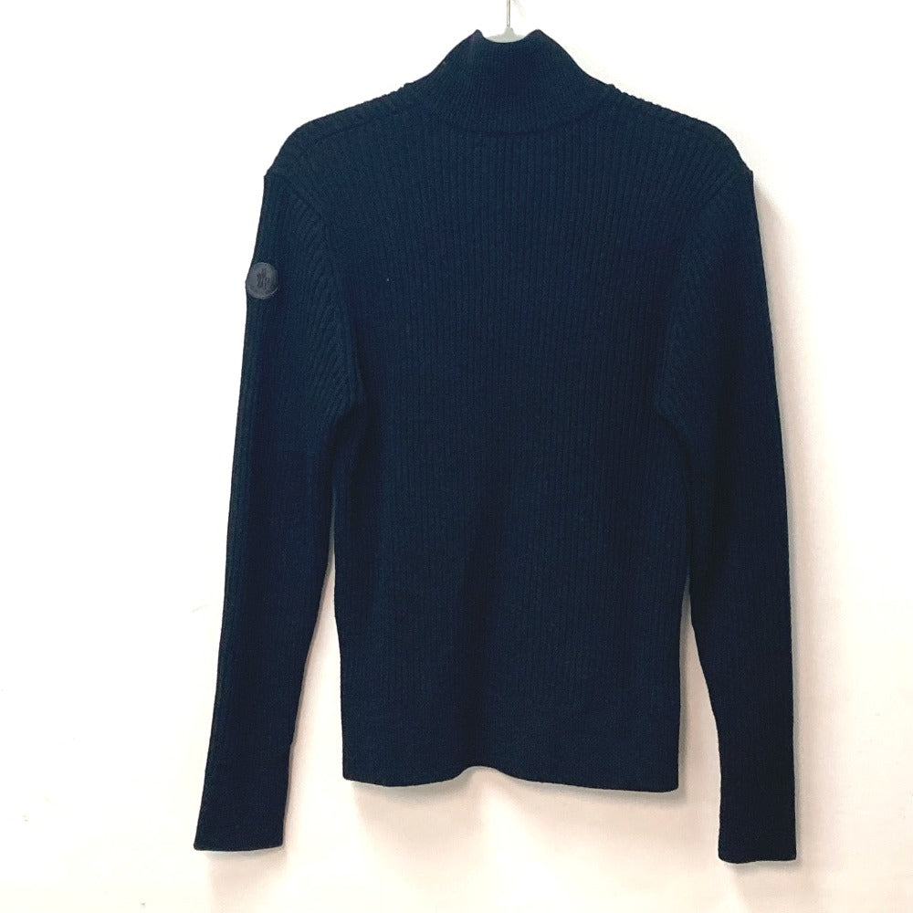 MONCLER Men's Midweight Wool Zip-Up Jacket in Black