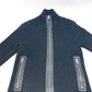 MONCLER Men's Midweight Wool Zip-Up Jacket in Black