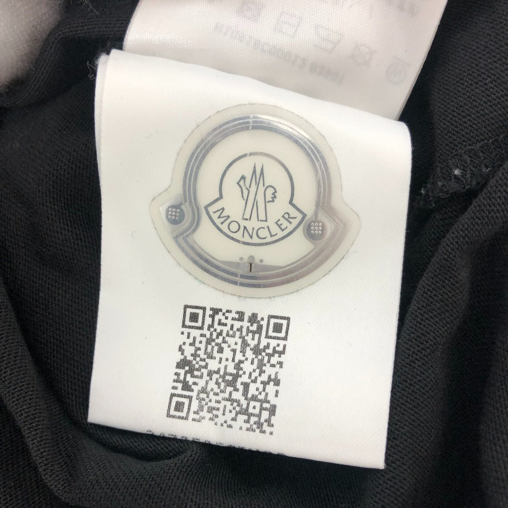 MONCLER Center Big Logo Short Sleeve T-Shirt, Cotton, Men's, Black