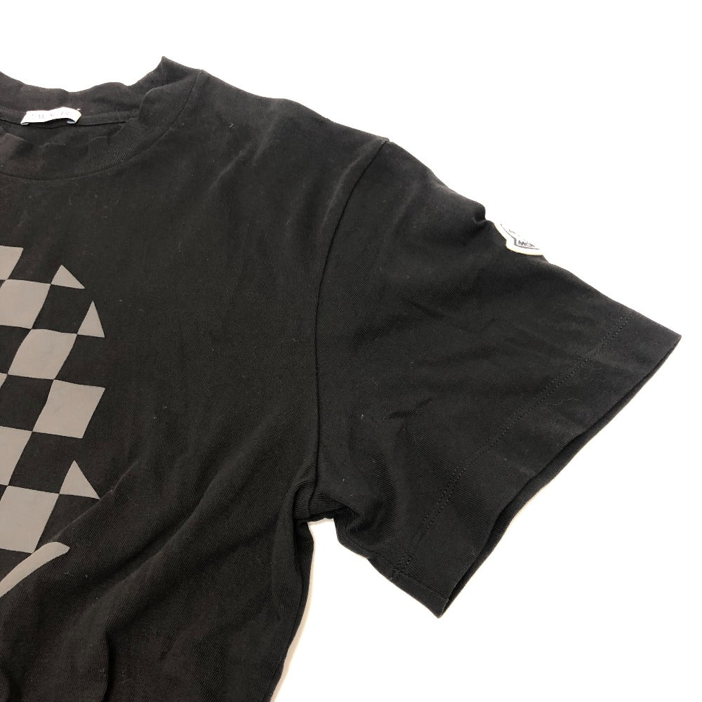 MONCLER Center Big Logo Short Sleeve T-Shirt, Cotton, Men's, Black