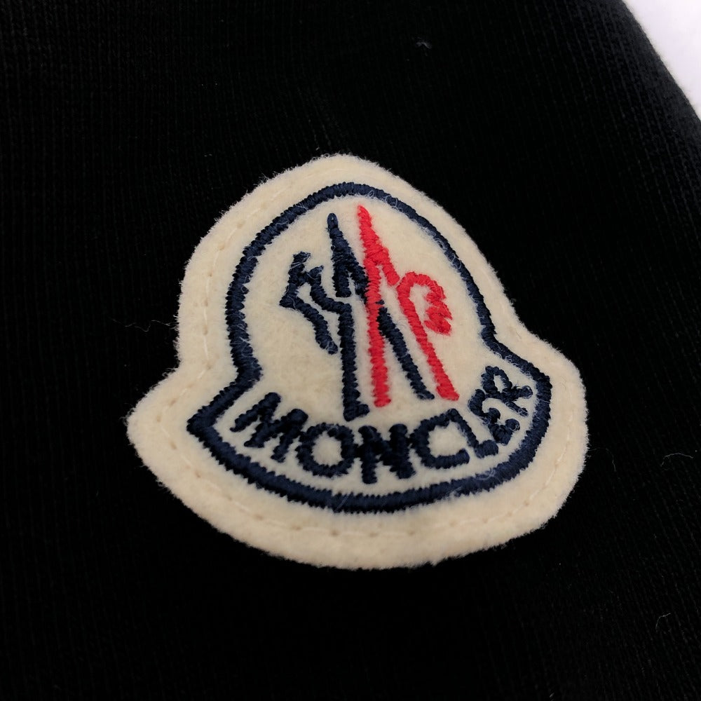 MONCLER Center Big Logo Short Sleeve T-Shirt, Cotton, Men's, Black