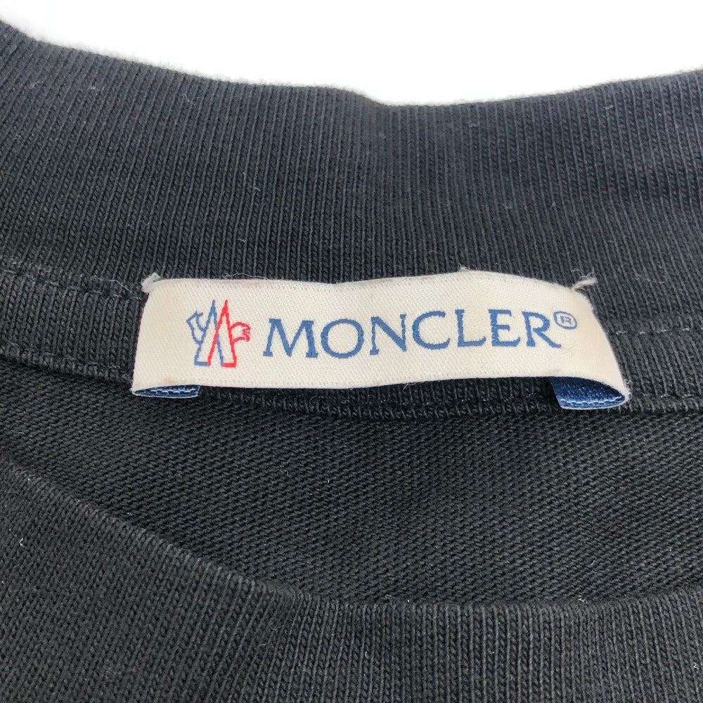 MONCLER Center Big Logo Short Sleeve T-Shirt, Cotton, Men's, Black