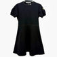 MONCLER K19548I00008 Moncler Enfant ワッペン アパレル ドレス ミニ 半袖 ワンピース コットン レディース ブラック