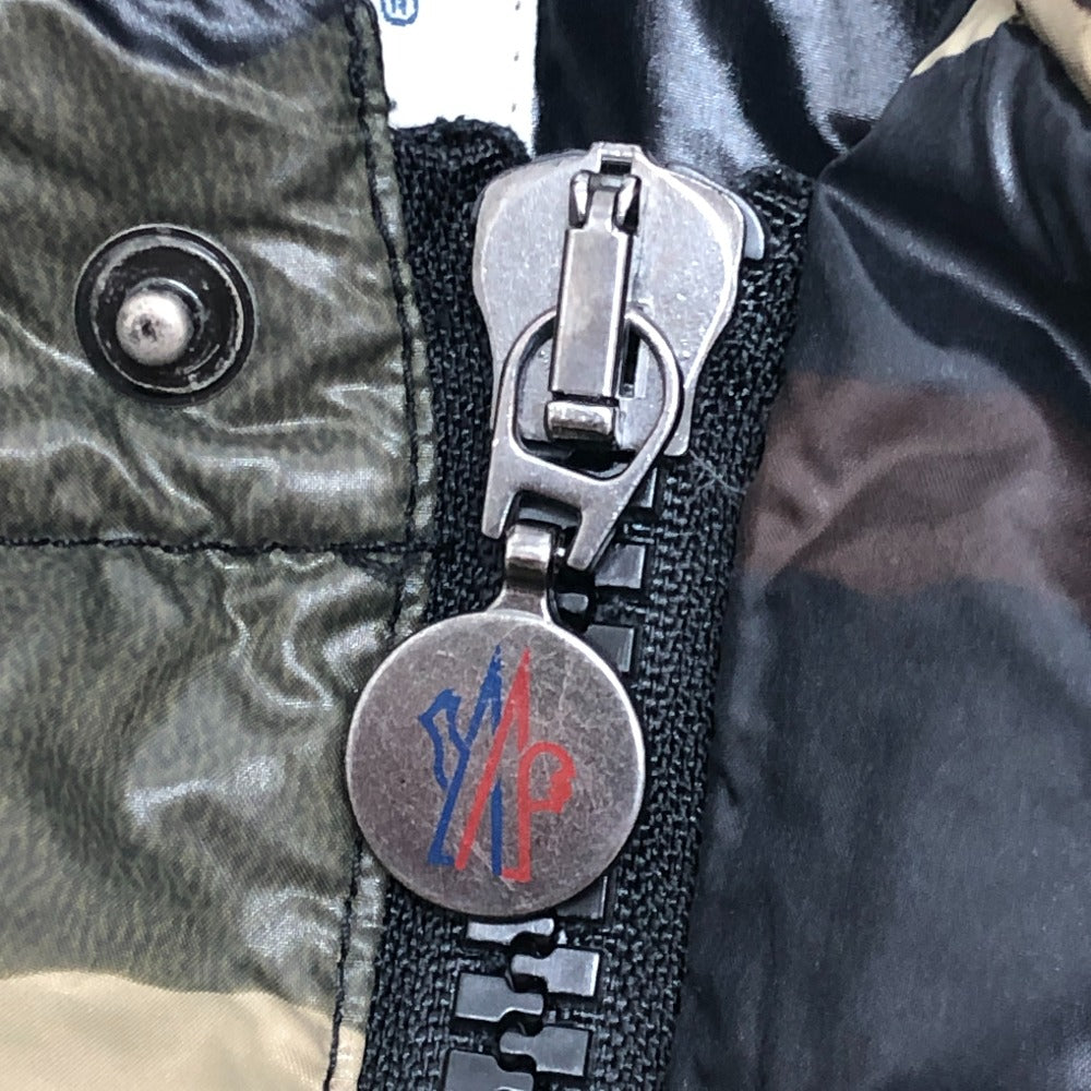 MONCLER EVEREST Apparel outerwear camouflage pattern logo hooded Down jacket polyester khaki Used