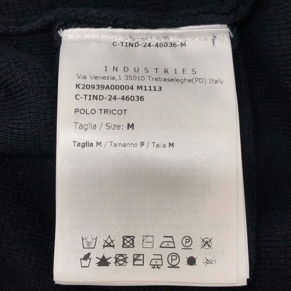 MONCLER Logo Patch Apparel Top Knit Collar Short Sleeve Knit Polo Polo Shirt Cotton Women's Navy