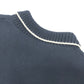 MONCLER Logo Patch Apparel Top Knit Collar Short Sleeve Knit Polo Polo Shirt Cotton Women's Navy