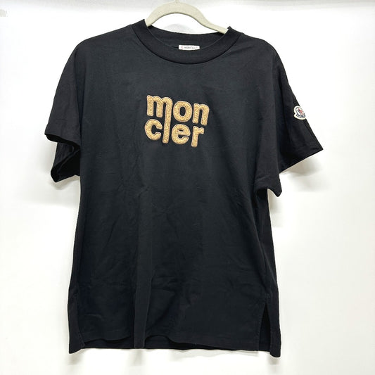 MONCLER C-SCOM-25-8822 ロゴ アパレル 半袖Ｔシャツ コットン レディース ブラック