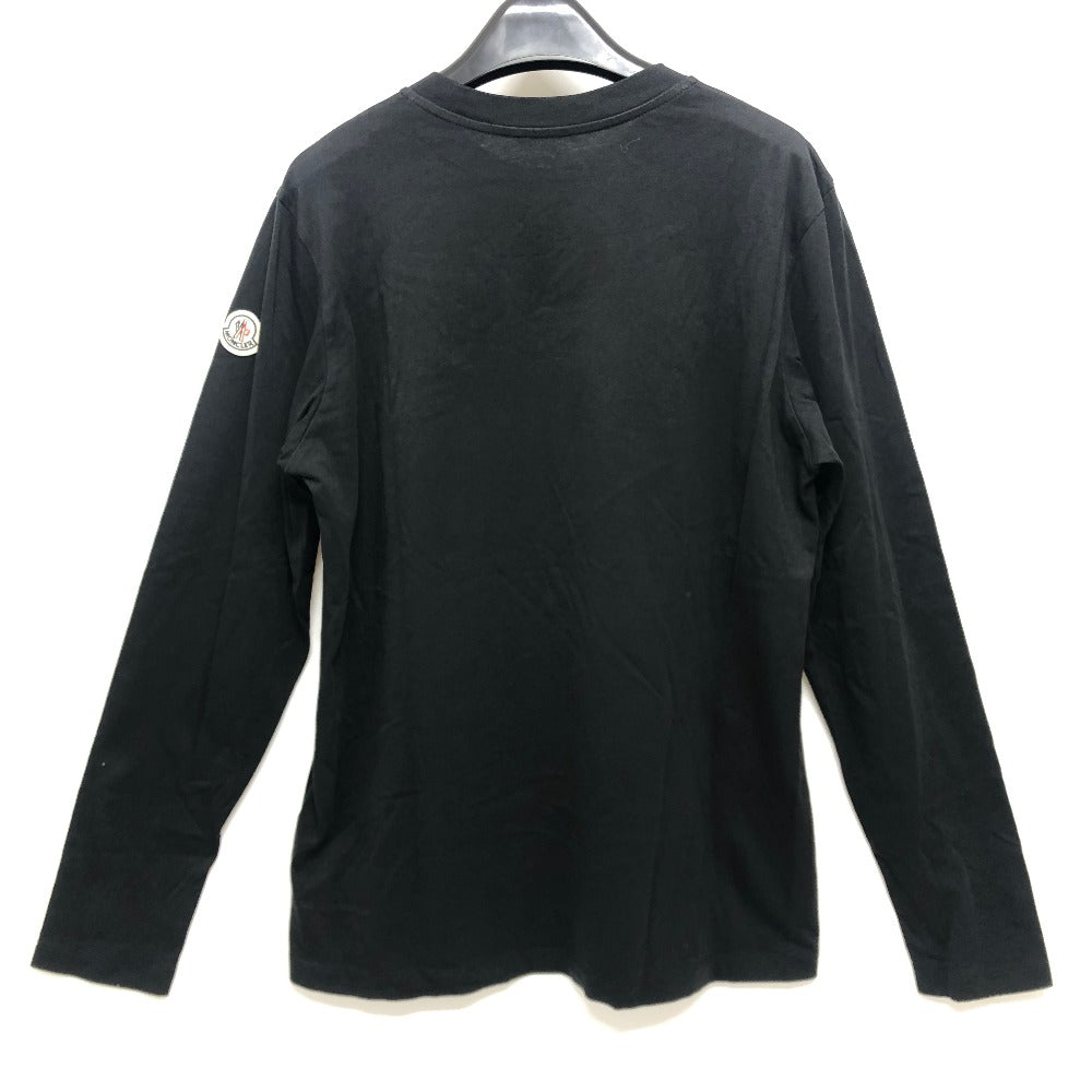 MONCLER ボアロゴパッチ ワッペン アパレル トップス ロンT 長袖シャツ コットン レディース ブラック